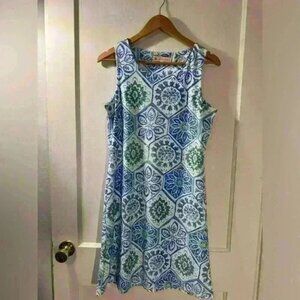 JUDE CONNALLY BETSY DRESS MOSAIC TILE PRINT